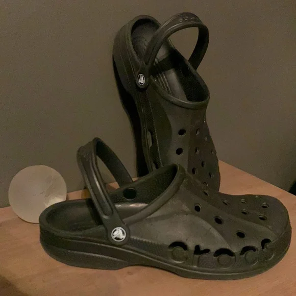Unisex  Crocs, black, good shape.  Size unisex 10 M and 12 W. Amazon.com | Crocs Unisex-Adult Classic Work Clogs  main image 3